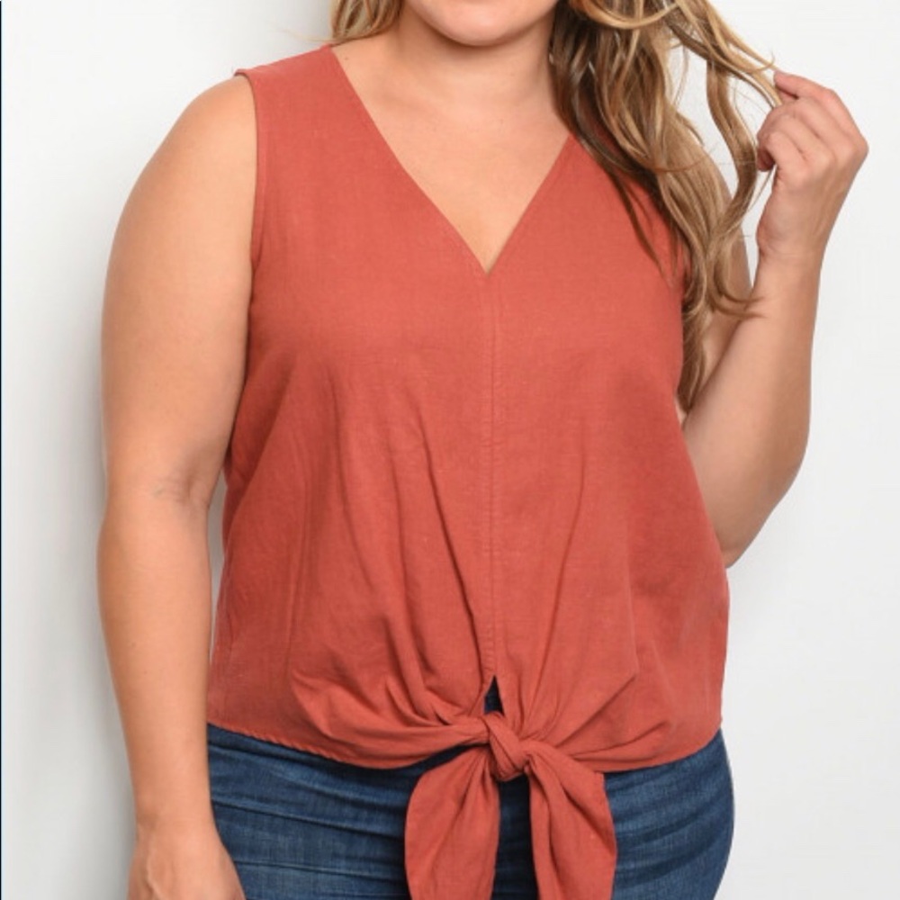 Sale! Rust Sleeveless Top